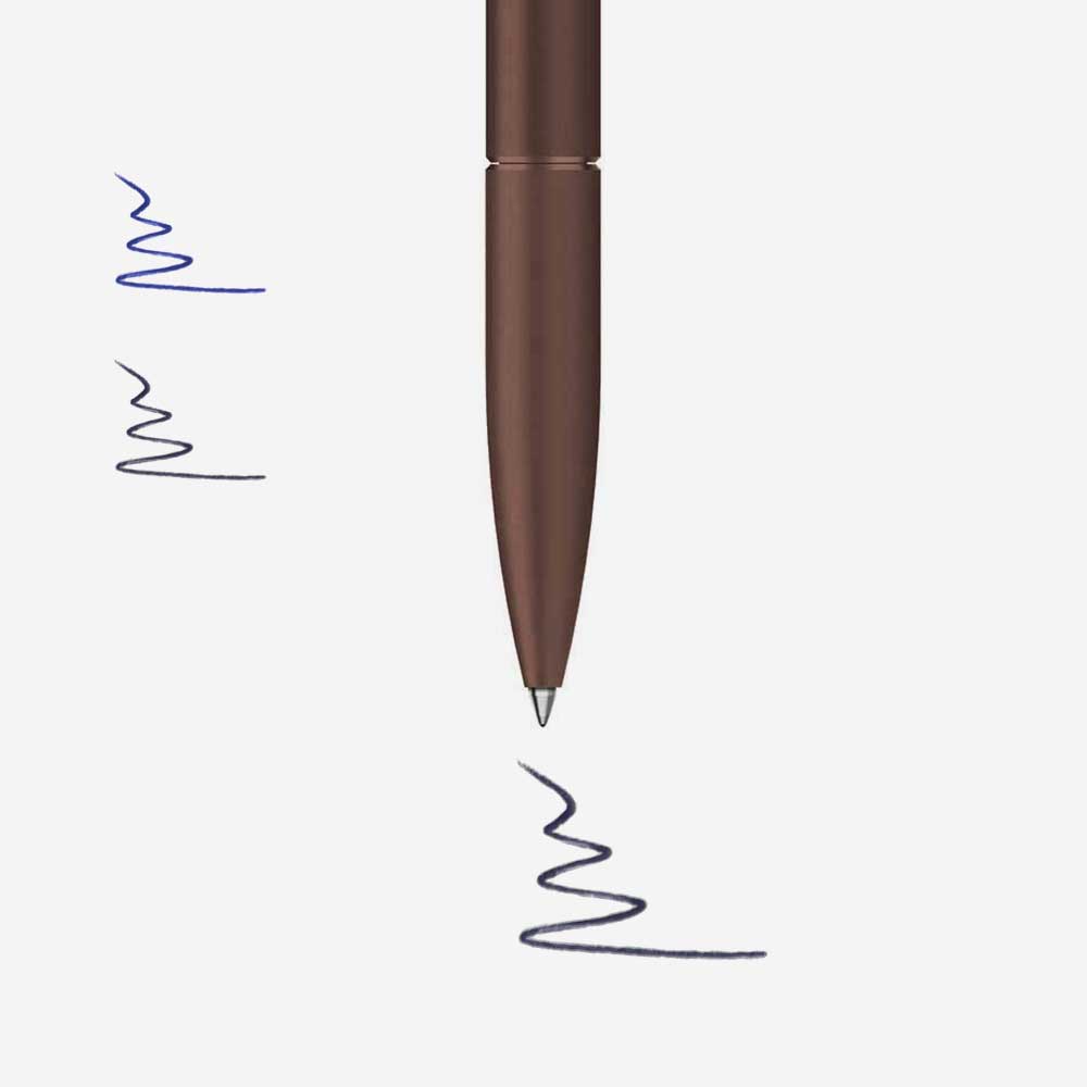 Aluminium Kugelschreiber Pen mit Farbvergleich der Tintenlinien