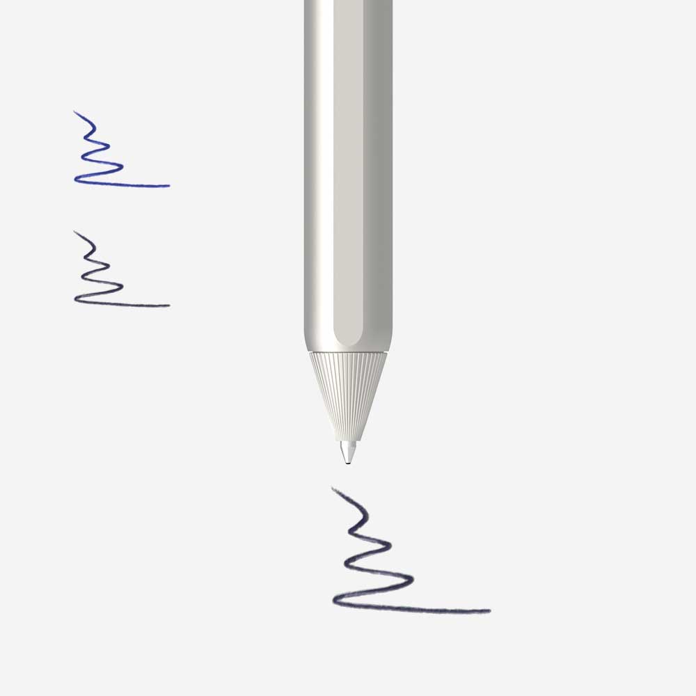 Titan Kugelschreiber AEON mit Farbvergleich der Tintenlinien