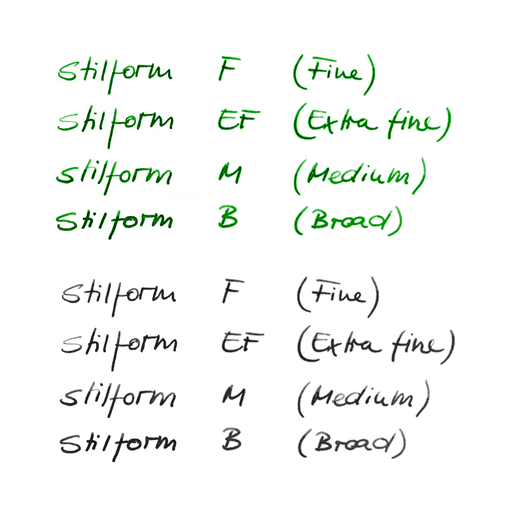 List of 'Stillform' categories with descriptors on a white background