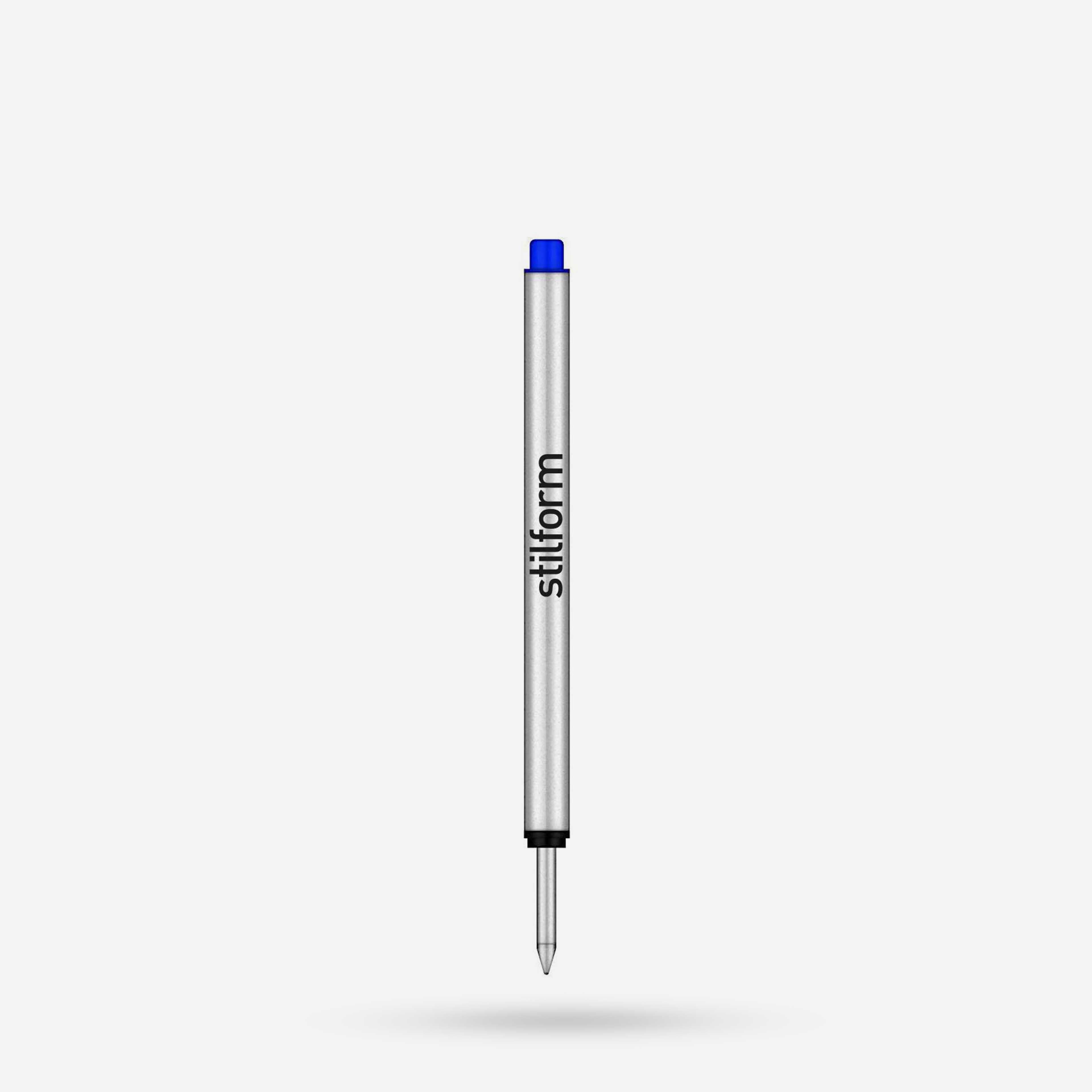 Blaue Tintenroller-Mine freigestellt