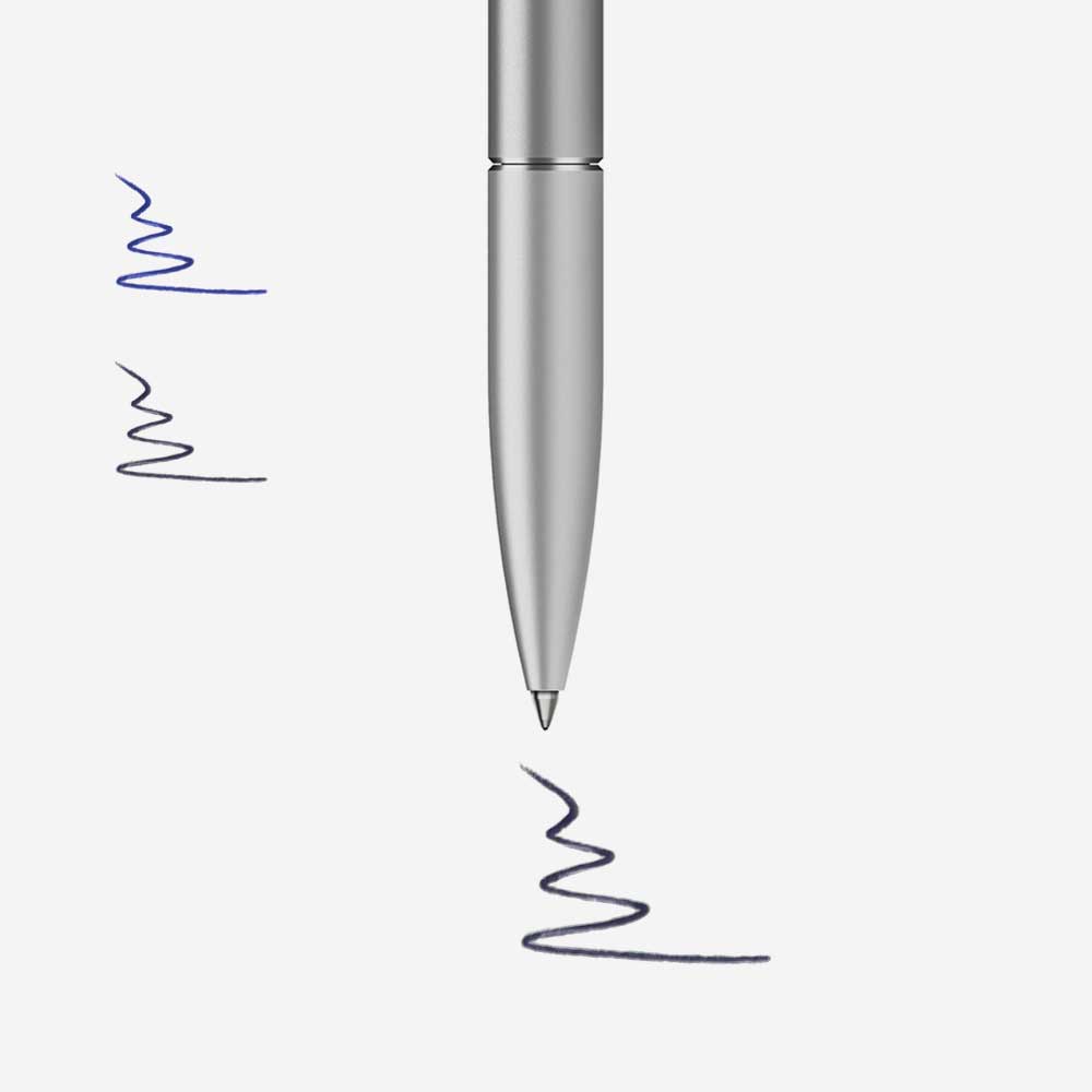 Aluminium Kugelschreiber Pen mit Farbvergleich der Tintenlinien