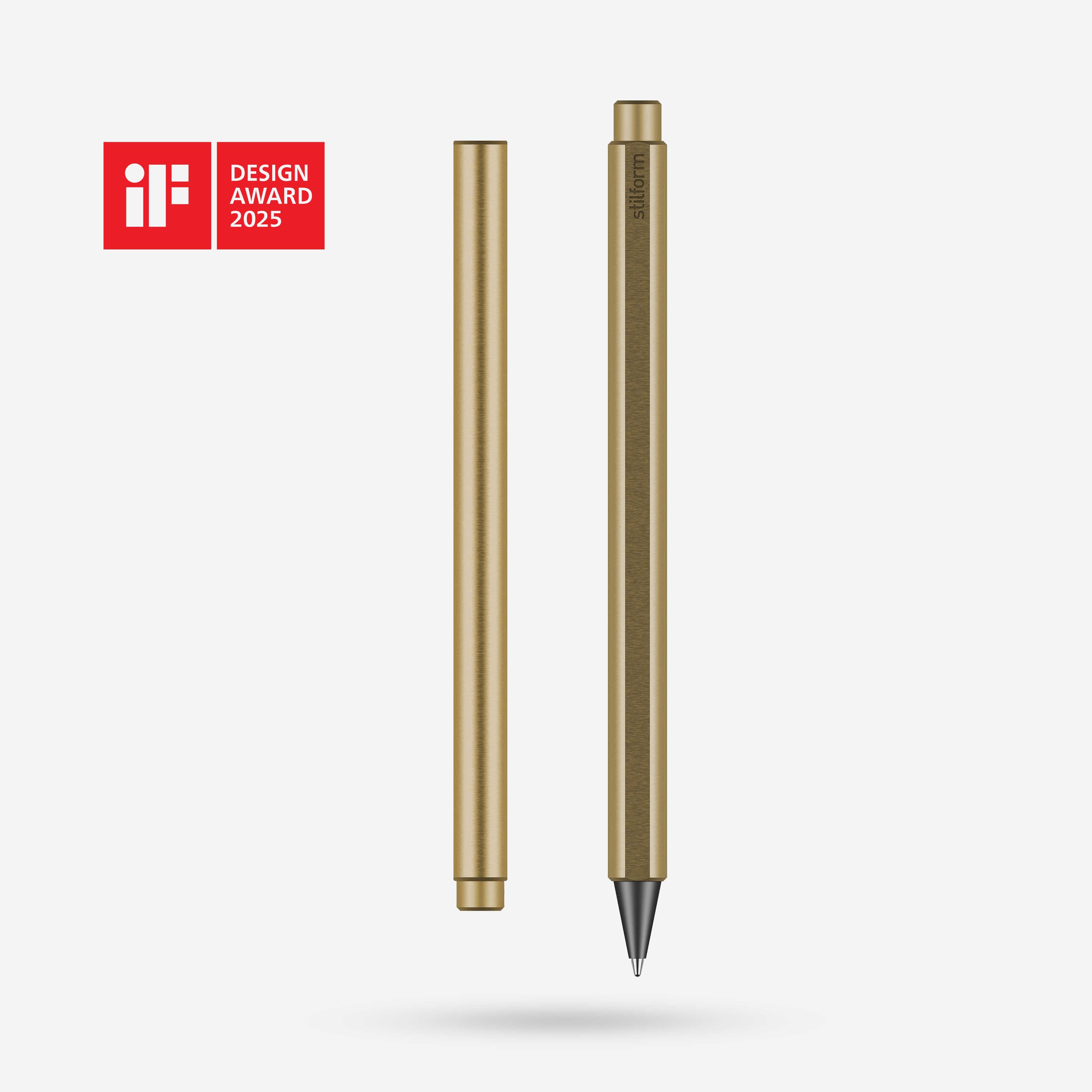stilform プラス真鍮ボールペン Premium Rollerball Pen FLOW – made of aluminium with magnetic cap