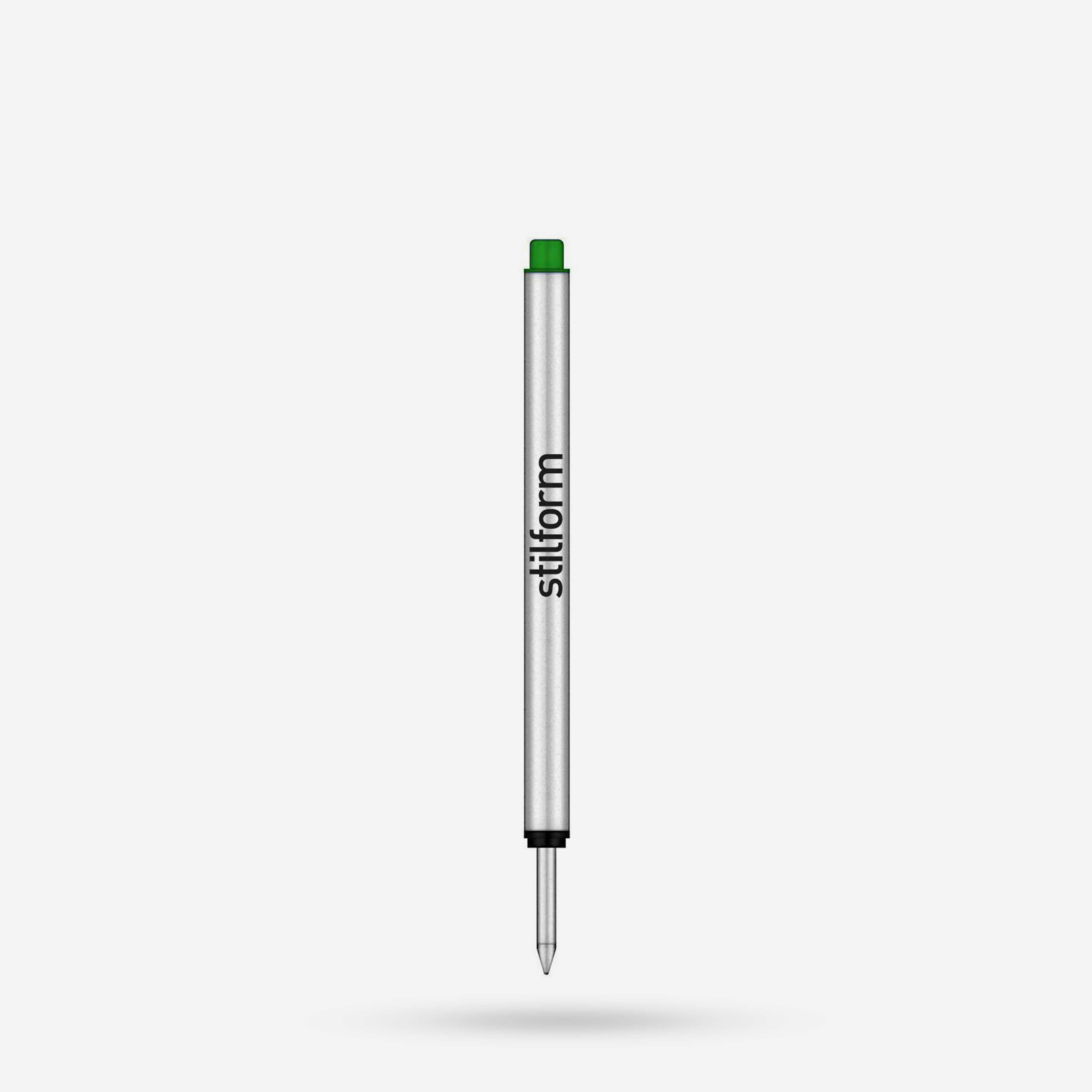 Grüne Tintenroller-Mine freigestellt